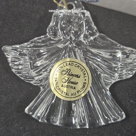 Princess House Lead Crystal Angel Christmas Ornament in Box #837 VINTAGE - Picture 3 of 8